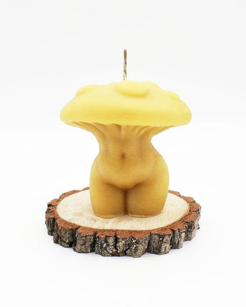 Local Beeswax Candle - Mushroom Goddess