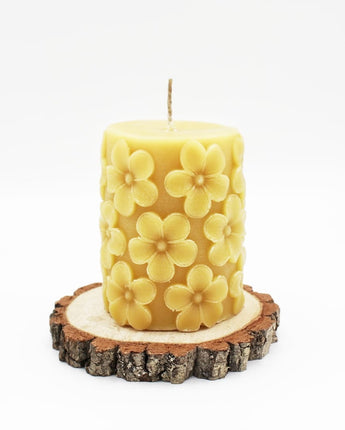 Local Beeswax Candle - In Bloom