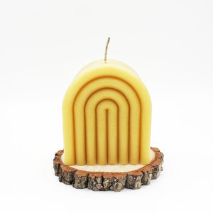 Local Beeswax Candle - Small Rainbow